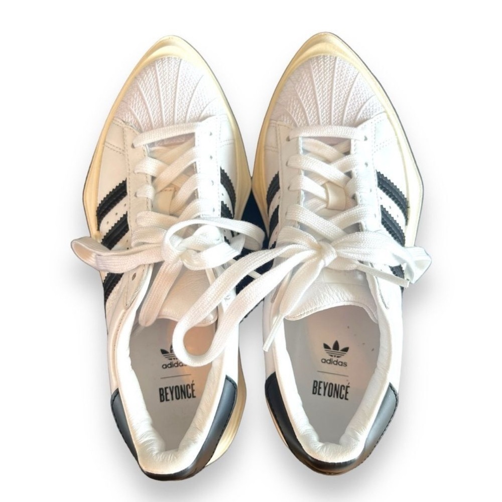 Adidas Originals Beyonce Superstar Platform Sneakers FY7730 Leather White 6.5